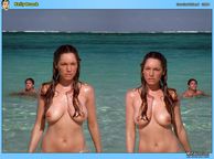 Big Natural Tits Kelly Brook Topless At The Beach - large natural babe tits
