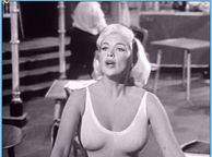 Vintage Blonde Celeb From 1960 In Black And White Photo - clothed blonde woman