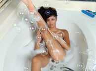 Naked Bathing Exotic Girl Holding Leg Up - exotic young model nude