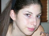 Cute Amateur Teen With Light Freckles - freckled face dark hair