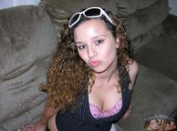 Cute Teasing Latina All Puckered Up - college hottie clothed