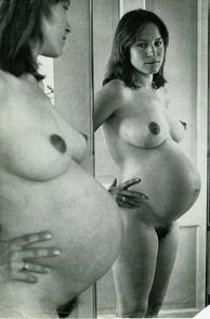 Naked Knocked Up Woman In Classic Image